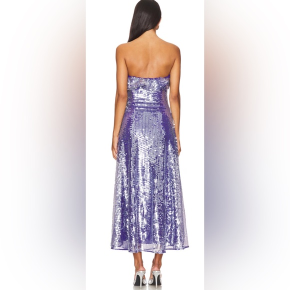 AMUR Braelynn Mesh Sequin Midi Dress in Neptune
Size 10 NEW - Picture 3 of 6